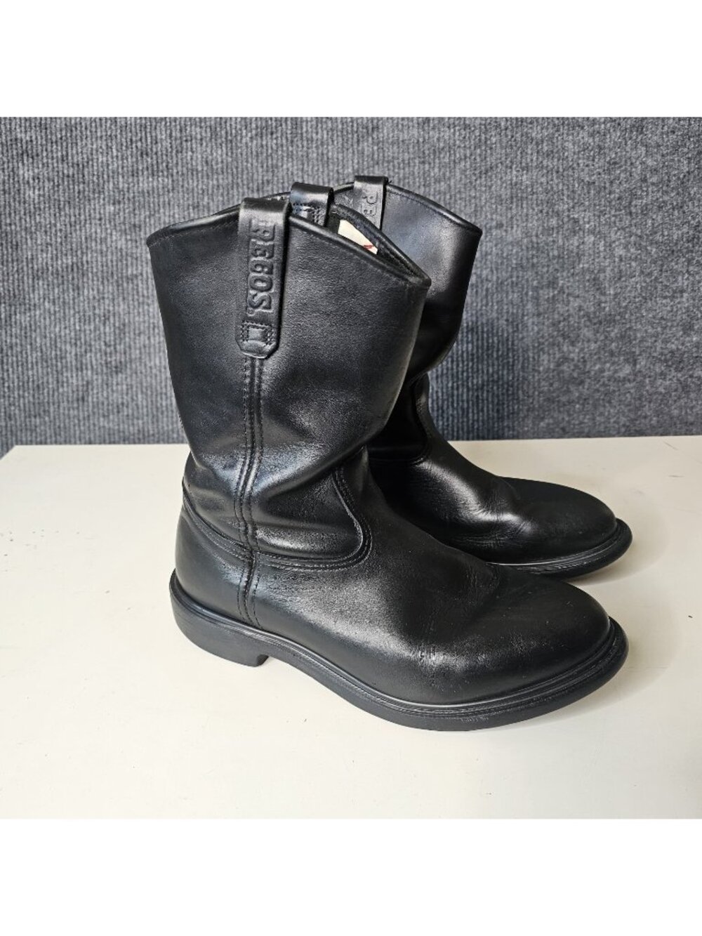 Red Wing 1125 Pecos Black Leather biker moto Boots Pull On Size 11 E2